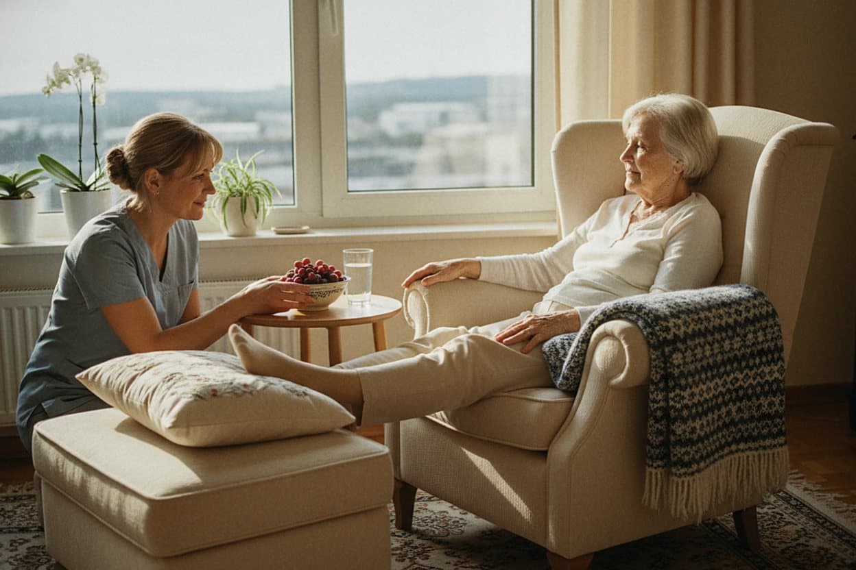 Restful environment supports healing after discharge